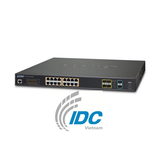 L3 16-Port 10/100/1000T Ultra PoE + 4-Port 100/1000X SFP + 2-Port 10G SFP+ Managed Switch